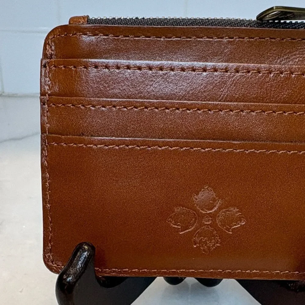 Patricia Nash Cassis ID Wallet Heritage Tan Leather Card Case Wallet